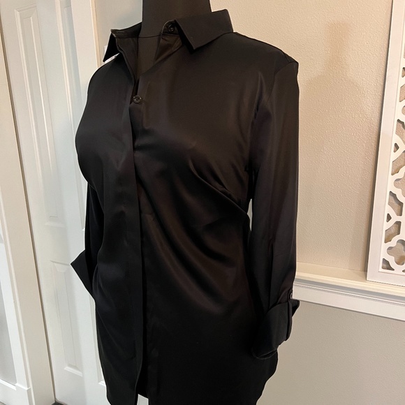 Black Button Up Top - Picture 3 of 7